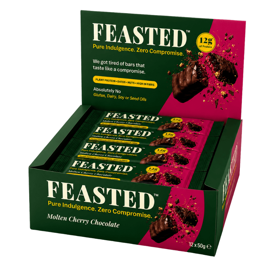Feasted Jammy Cherry Chocolate 12 bar box