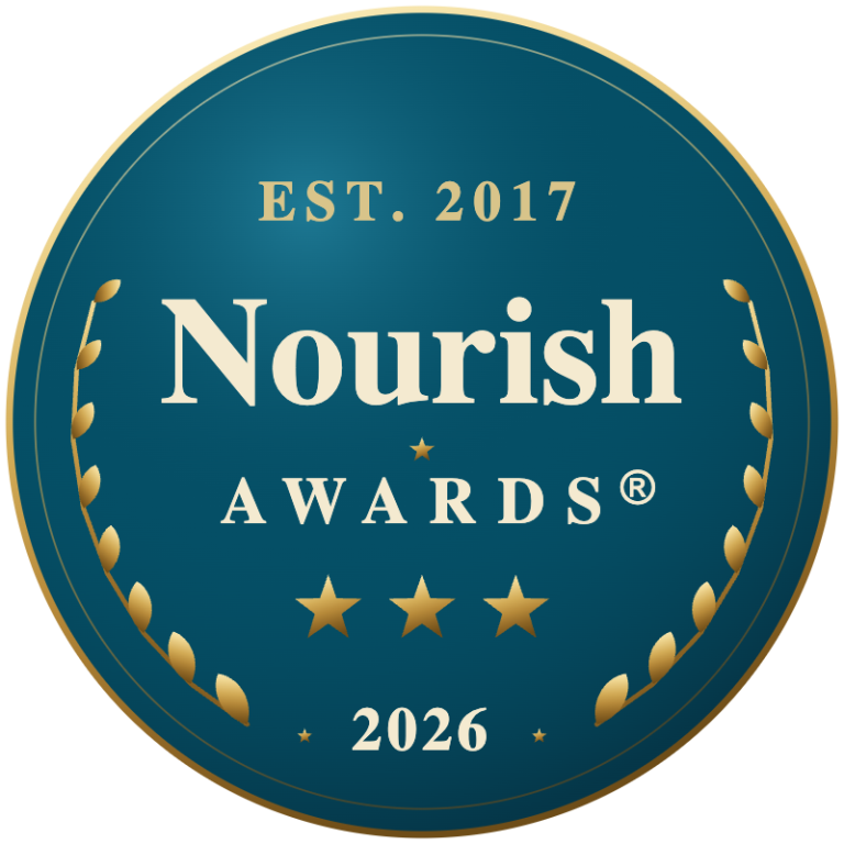 Nourish Awards 2026 three-star winner badge